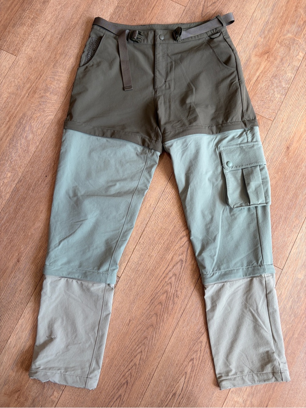Outdoor Voices RecTrek Zip-Off Pants Convertible Cargo Hiking Olive Green M